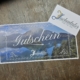Gutschein und Visitenkarte des Hotels Jachentaler mit alpinem Landschaftsmotiv nahe dem Walchensee