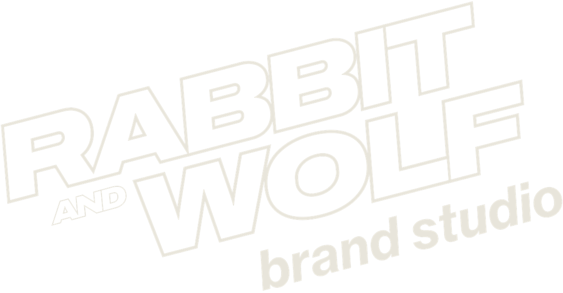 Typografische Wortmarke des Rabbit and Wolf Brand Studios