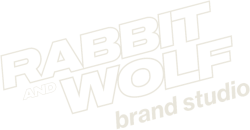Typografische Wortmarke des Rabbit and Wolf Brand Studios